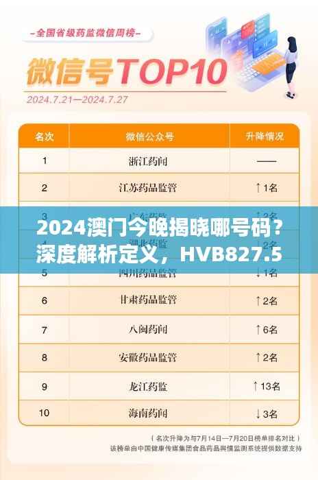 2024澳门今晚揭晓哪号码？深度解析定义，HVB827.56前瞻预测