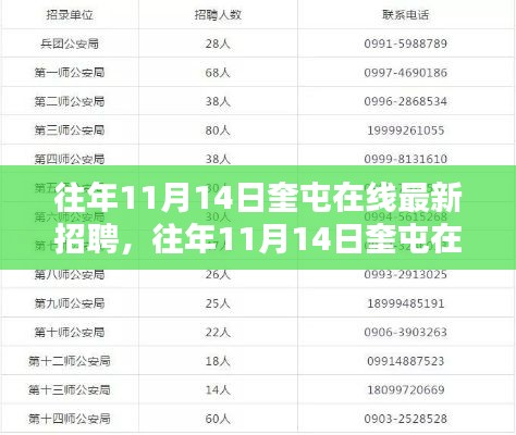 『往年11月14日奎屯在线最新招聘全解析,求职者指南』