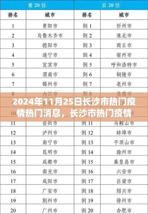 长沙市疫情动态,热门消息下的公众关注焦点与个人观点探讨(2024年11月25日)