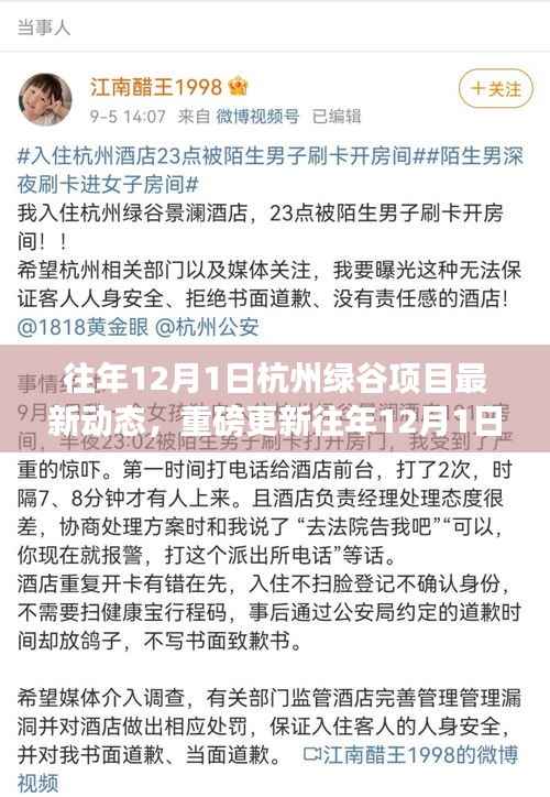 往年12月1日杭州绿谷项目掀起新篇章，最新动态与重磅更新