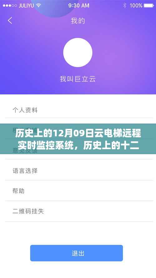 云电梯远程实时监控系统的诞生与成长历程，历史上的十二月九日回望