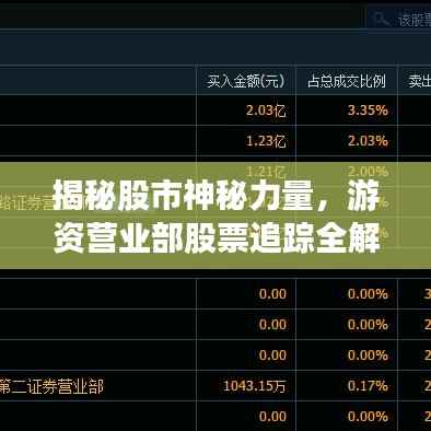 揭秘股市神秘力量,游资营业部股票追踪全解析